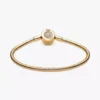 Pandora Moments funkelndes Crown O-Snake Chain-Armband, 14-karätig vergoldet Pandora Moments funkelndes Crown O-Snake Chain-Armband, 14-karätig vergoldet