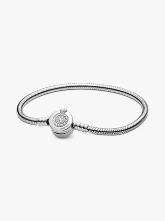 Pandora Moments funkelndes Crown O-Snake Chain-Armband aus Sterlingsilber Pandora Moments funkelndes Crown O-Snake Chain-Armband aus Sterlingsilber