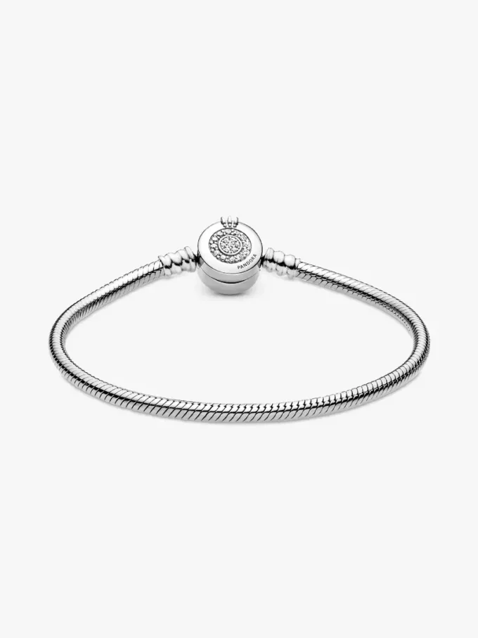 Pandora Moments funkelndes Crown O-Snake Chain-Armband aus Sterlingsilber Pandora Moments funkelndes Crown O-Snake Chain-Armband aus Sterlingsilber