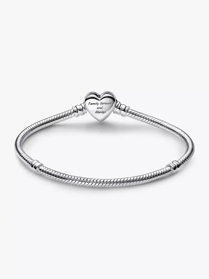 Pandora Moments funkelndes Unendlichkeitsherz-Verschluss-Snake Chain-Armband aus Sterlingsilber Pandora Moments funkelndes Unendlichkeitsherz-Verschluss-Snake Chain-Armband aus Sterlingsilber