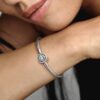 Pandora Moments Halo-Snake Chain-Armband – Sterlingsilber