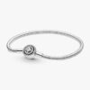 Pandora Moments Halo-Snake Chain-Armband – Sterlingsilber
