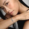 Pandora Moments Halo-Snake Chain-Armband – Sterlingsilber