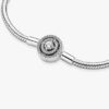 Pandora Moments Halo-Snake Chain-Armband – Sterlingsilber