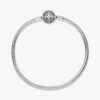 Pandora Moments Halo-Snake Chain-Armband – Sterlingsilber