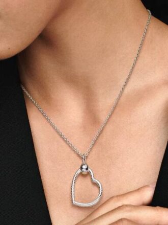 Pandora Moments Herz-Charm-Anhänger – Sterlingsilber