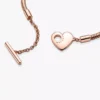 Pandora Moments Herz-T-Bar-Snake Chain-Armband, 14 Karat Roségold-Beschichtung Pandora Moments Herz-T-Bar-Snake Chain-Armband, 14 Karat Roségold-Beschichtung