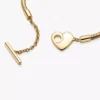 Pandora Moments Herz-T-Bar-Snake Chain-Armband, 14 Karat vergoldet Pandora Moments Herz-T-Bar-Snake Chain-Armband, 14 Karat vergoldet