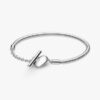 Pandora Moments Herz-T-Bar-Snake Chain-Armband – Sterlingsilber Pandora Moments Herz-T-Bar-Snake Chain-Armband – Sterlingsilber