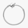 Pandora Moments Herz-T-Bar-Snake Chain-Armband – Sterlingsilber Pandora Moments Herz-T-Bar-Snake Chain-Armband – Sterlingsilber