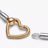 Pandora Moments Herzverschluss-Snake Chain-Armband aus Sterlingsilber, 14 Karat vergoldet Pandora Moments Herzverschluss-Snake Chain-Armband aus Sterlingsilber, 14 Karat vergoldet