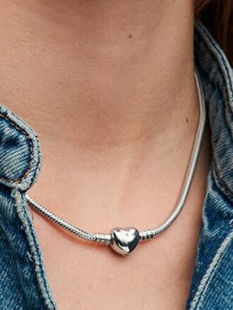 Pandora Moments Herzverschluss-Snake Chain – Sterlingsilber Pandora Moments Herzverschluss-Snake Chain – Sterlingsilber