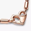 Pandora Moments Kettenarmband mit Nieten, 14 Karat Roségold-Beschichtung Pandora Moments Kettenarmband mit Nieten, 14 Karat Roségold-Beschichtung