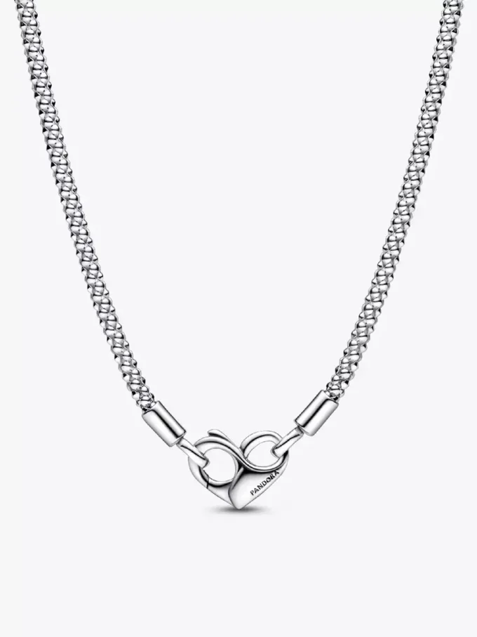 Pandora Moments Kettenhalskette mit Nieten aus Sterlingsilber Pandora Moments Kettenhalskette mit Nieten aus Sterlingsilber