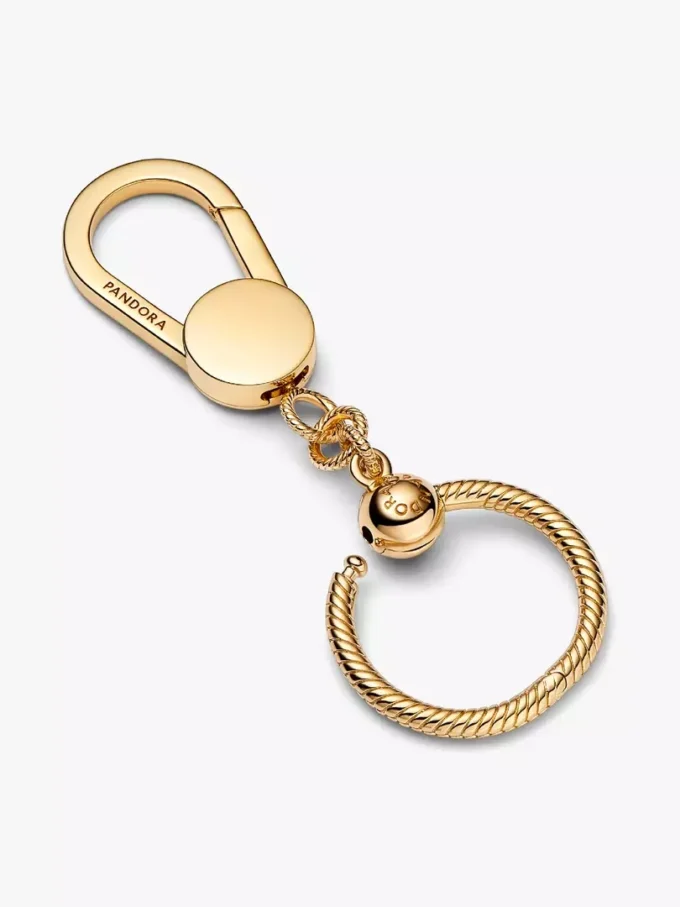 Pandora Moments kleiner Taschen-Charm-Halter, 14 Karat vergoldet Pandora Moments kleiner Taschen-Charm-Halter, 14 Karat vergoldet