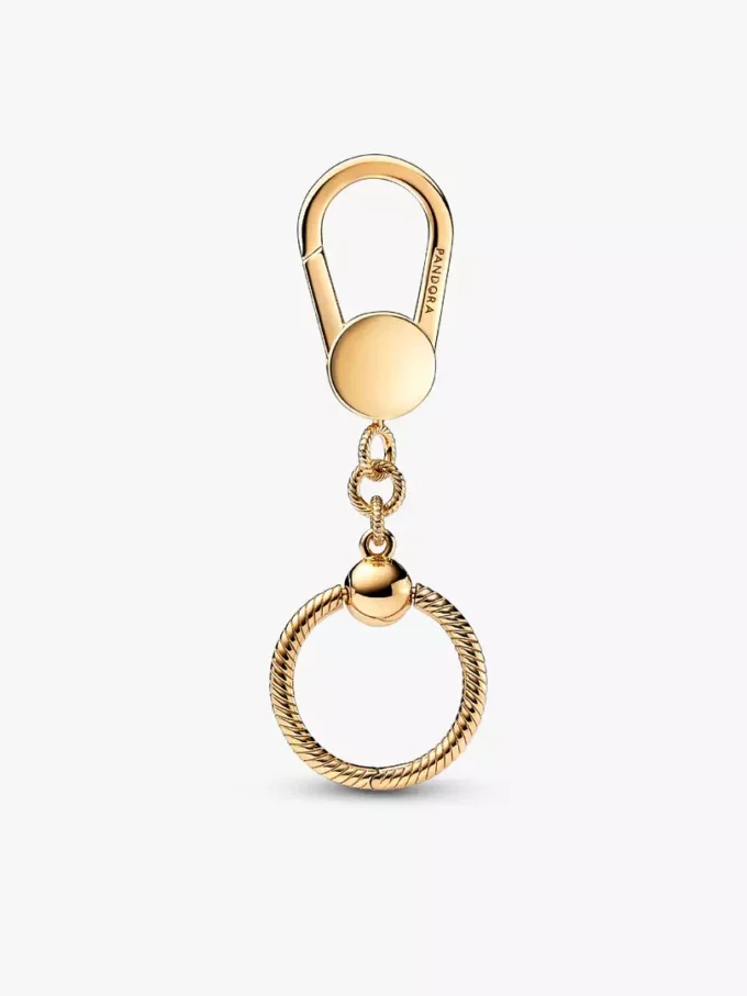 Pandora Moments kleiner Taschen-Charm-Halter, 14 Karat vergoldet Pandora Moments kleiner Taschen-Charm-Halter, 14 Karat vergoldet