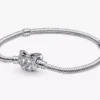 Pandora Moments Schmetterlingsverschluss-Snake Chain-Armband aus Sterlingsilber Pandora Moments Schmetterlingsverschluss-Snake Chain-Armband aus Sterlingsilber