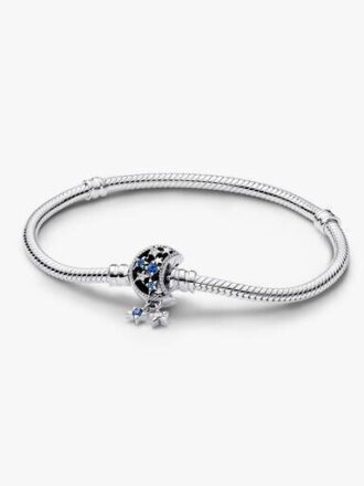 Pandora Moments Snake Chain Armband mit funkelndem Mondverschluss – Sterlingsilber Pandora Moments Snake Chain Armband mit funkelndem Mondverschluss – Sterlingsilber