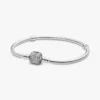 Pandora Moments Snake Chain-Armband mit funkelndem Pavé-Verschluss – Sterlingsilber Pandora Moments Snake Chain-Armband mit funkelndem Pavé-Verschluss – Sterlingsilber