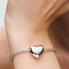 Pandora Moments Studded Chain Slider Armband – Sterlingsilber
