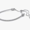 Pandora Moments Studded Chain Slider Armband – Sterlingsilber