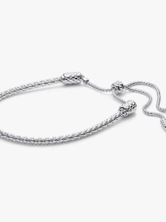 Pandora Moments Studded Chain Slider Armband – Sterlingsilber