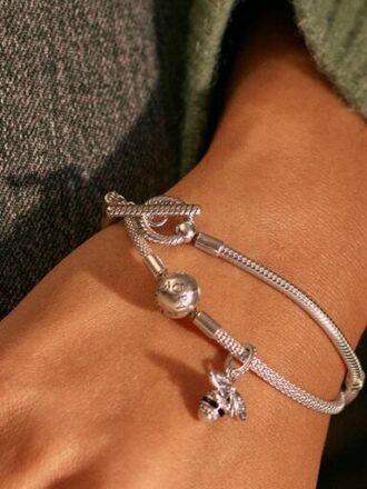 Pandora Moments T-Bar-Snake Chain-Armband – Sterlingsilber