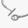 Pandora Moments T-Bar-Snake Chain-Armband – Sterlingsilber