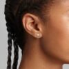 Pandora Nova 14 Karat Weißgold-Ohrringe mit Lab-Grown Diamonds – 0,50 ct TW, 14 Karat Weißgold