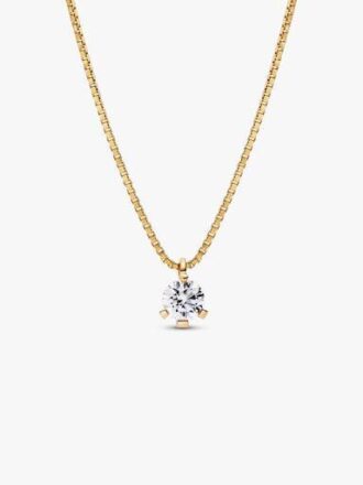 Pandora Nova 14-karätige Gold-Halskette mit Anhänger aus Labor-Diamanten – 0,50 ct TW, 14-karätiges Gold Pandora Nova 14-karätige Gold-Halskette mit Anhänger aus Labor-Diamanten – 0,50 ct TW, 14-karätiges Gold
