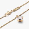Pandora Nova 14-karätige Gold-Halskette mit Anhänger aus Labordiamanten – 1,00 ct TW, 14-karätiges Gold Pandora Nova 14-karätige Gold-Halskette mit Anhänger aus Labordiamanten – 1,00 ct TW, 14-karätiges Gold