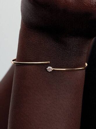 Pandora Nova 14-karätiger Gold-Bangle mit synthetischen Diamanten – 0,25 ct TW, 14-karätiges Gold