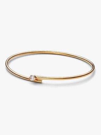 Pandora Nova 14-karätiger Gold-Bangle mit synthetischen Diamanten – 0,25 ct TW, 14-karätiges Gold