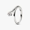 Pandora Nova 14-karätiger Weißgold-Ring mit asymmetrischem Lab-Grown-Diamanten – 0,50 ct TW, 14-karätiges Weißgold Pandora Nova 14-karätiger Weißgold-Ring mit asymmetrischem Lab-Grown-Diamanten – 0,50 ct TW, 14-karätiges Weißgold