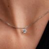 Pandora Nova Halskette mit Anhänger aus 14 Karat Weißgold mit Lab-Grown Diamonds – 0,50 Karat Gesamtgewicht, 14 Karat Weißgold