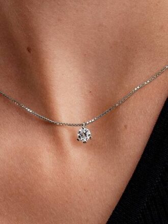 Pandora Nova Halskette mit Anhänger aus 14 Karat Weißgold mit Lab-Grown Diamonds – 0,50 Karat Gesamtgewicht, 14 Karat Weißgold Pandora Nova Halskette mit Anhänger aus 14 Karat Weißgold mit Lab-Grown Diamonds – 0,50 Karat Gesamtgewicht, 14 Karat Weißgold