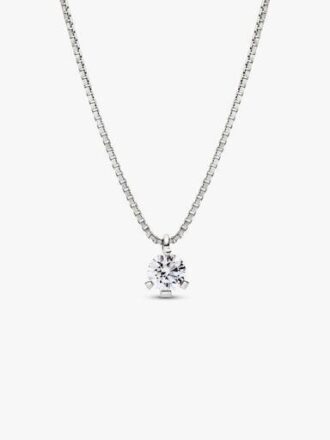 Pandora Nova Halskette mit Anhänger aus 14 Karat Weißgold mit Lab-Grown Diamonds – 0,50 Karat Gesamtgewicht, 14 Karat Weißgold Pandora Nova Halskette mit Anhänger aus 14 Karat Weißgold mit Lab-Grown Diamonds – 0,50 Karat Gesamtgewicht, 14 Karat Weißgold