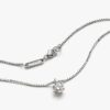 Pandora Nova Halskette mit Anhänger aus 14 Karat Weißgold mit Lab-Grown Diamonds – 0,50 Karat Gesamtgewicht, 14 Karat Weißgold