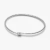 Pandora Nova Offener Armreif aus Sterlingsilber mit im Labor gezüchtetem Diamanten – 0,25 ct TW, Sterlingsilber Pandora Nova Offener Armreif aus Sterlingsilber mit im Labor gezüchtetem Diamanten – 0,25 ct TW, Sterlingsilber