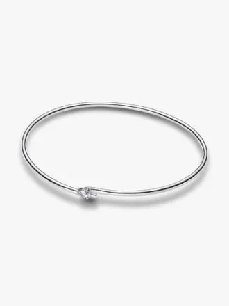 Pandora Nova Offener Armreif aus Sterlingsilber mit im Labor gezüchtetem Diamanten – 0,25 ct TW, Sterlingsilber Pandora Nova Offener Armreif aus Sterlingsilber mit im Labor gezüchtetem Diamanten – 0,25 ct TW, Sterlingsilber