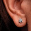 Pandora Nova Ohrringe aus 14 Karat Weißgold mit Lab-Grown Diamonds – 1,00 Karat Gesamtgewicht, 14 Karat Weißgold