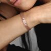 Pandora Reflexions Langes Pavé-Armband mit Verschluss – 14 Karat Roségold-Beschichtung Pandora Reflexions Langes Pavé-Armband mit Verschluss – 14 Karat Roségold-Beschichtung