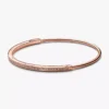 Pandora Signature I-D Pavé-Bangle, 14 Karat Roségold-Beschichtung
