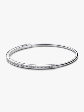 Pandora Signature I-D Pavé-Bangle – Sterlingsilber