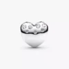 Pandora Sterling Silver Lab-Grown Diamonds Heart Charm, 0.53 carats total, Sterling Silver Pandora Sterling Silver Lab-Grown Diamonds Heart Charm, 0.53 carats total, Sterling Silver