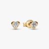 Pandora Talisman 14-karätige Gold-Ohrringe mit Herz-Anhänger und Lab-Grown Diamonds – 0,30 ct TW, 14-karätiges Gold