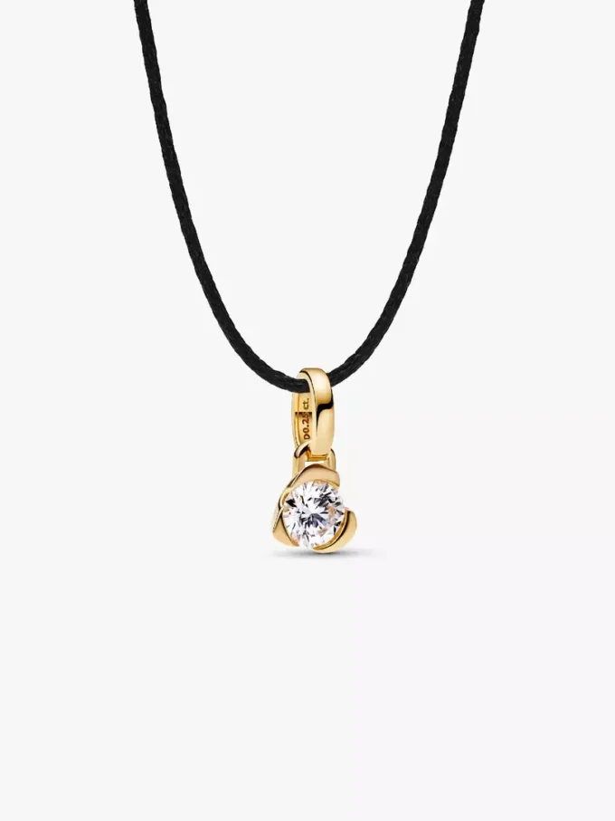 Pandora Talisman 14-karätiger Gold-Anhänger mit Herz aus Lab-Grown Diamonds, 0,25 Karat insgesamt, 14-karätiges Gold Pandora Talisman 14-karätiger Gold-Anhänger mit Herz aus Lab-Grown Diamonds, 0,25 Karat insgesamt, 14-karätiges Gold