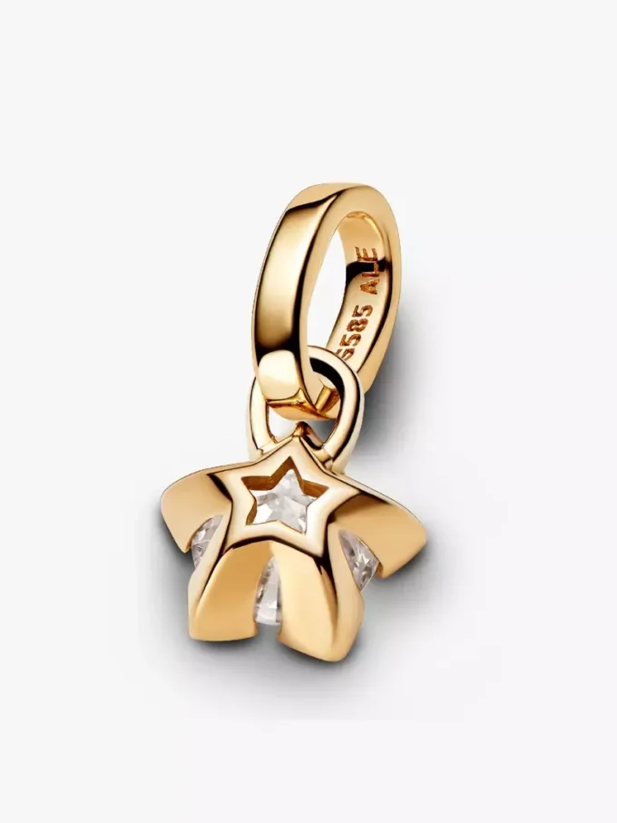 Pandora Talisman 14-karätiger Gold-Anhänger mit im Labor gezüchtetem Diamant in Sternform, 0,25 Karat insgesamt, 14-karätiges Gold Pandora Talisman 14-karätiger Gold-Anhänger mit im Labor gezüchtetem Diamant in Sternform, 0,25 Karat insgesamt, 14-karätiges Gold