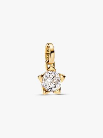 Pandora Talisman 14-karätiger Gold-Anhänger mit synthetischem Diamanten in Sternform – 0,75 ct TW, 14-karätiges Gold Pandora Talisman 14-karätiger Gold-Anhänger mit synthetischem Diamanten in Sternform – 0,75 ct TW, 14-karätiges Gold
