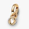 Pandora Talisman 14-karätiger Gold-Anhänger mit synthetischem Diamanten in Unendlichkeitsform – 0,25 ct TW, 14-karätiges Gold